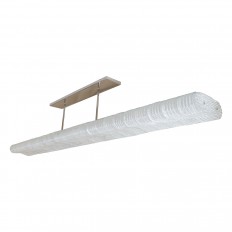 Nickel suspended frosted glass linear chandelier 